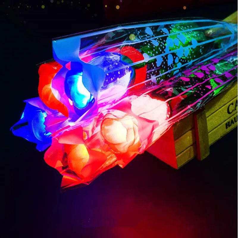 

Romantic LED Light Rose Flower Valentine's Day Gift Party Home Proposal wedding birthday Halloween Christmas Xmas