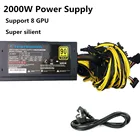 Блок питания для майнинга Asic bitcoin, 2000 Вт, 2000 Вт, PLUS ETH блок питания для майнинга ATX, поддержка 8 GPU карт, блок питания ATX