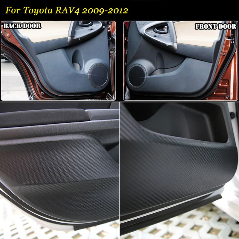 1 комплект Защитная Наклейка на боковые края и двери из углеродного волокна для