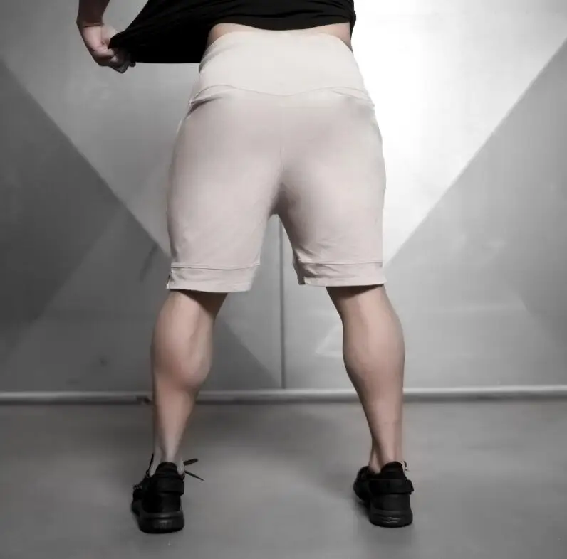 2019 летние мужские Брендовые спортивные для бега шорты похудения черные короткие