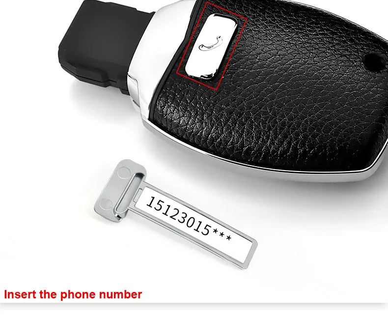 Коричневый умный кожаный + пластиковый чехол для автомобильного ключа защитный