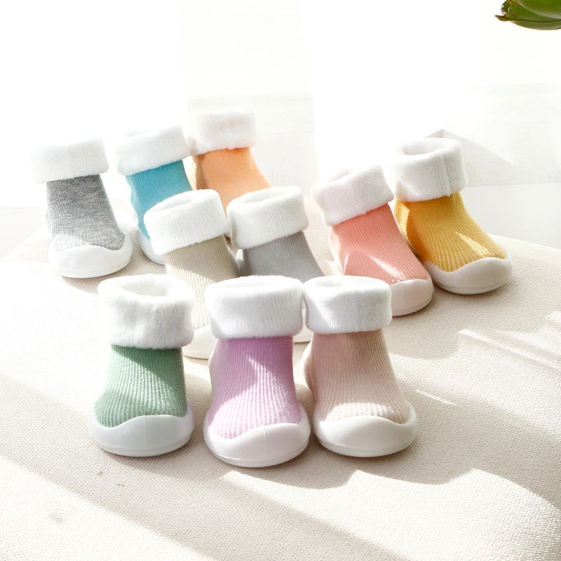 Children's Floor Shoes Socks Babies and Men's Thickened Soft-soled Walking Infant Kindergarten Indoor Z3 | Носки для мылышей