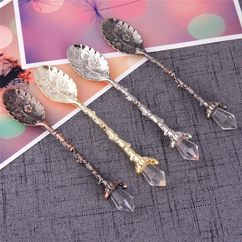 Хрустальная голова узор кофейная ложка кухня столовая & бар винтажная Ложка для