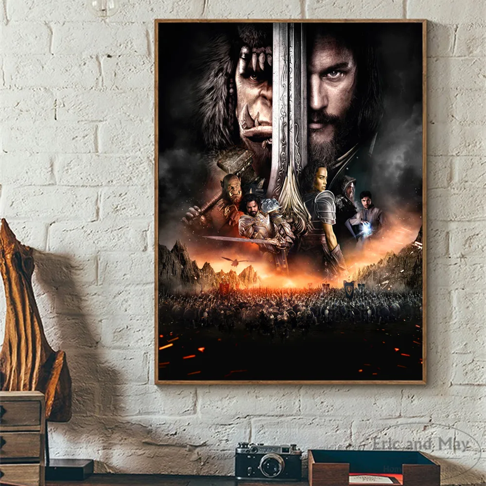 WOW Movie War ручная работа постеры с фигурами и принты настенная Картина на холсте для
