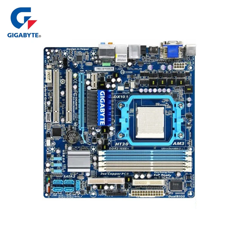 Gigabyte GA MA785GMT US2H материнская плата для AMD 785G DDR3 16GB USB2 AM2/AM2 +/AM3 настольная