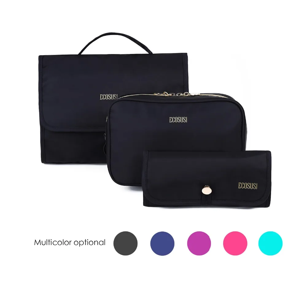 BAGSMART, 3 комплекта/шт, водонепроницаемая косметичка, большая Женская дорожная косметичка, косметичка, многофункциональная сумка-Органайзер для кистей