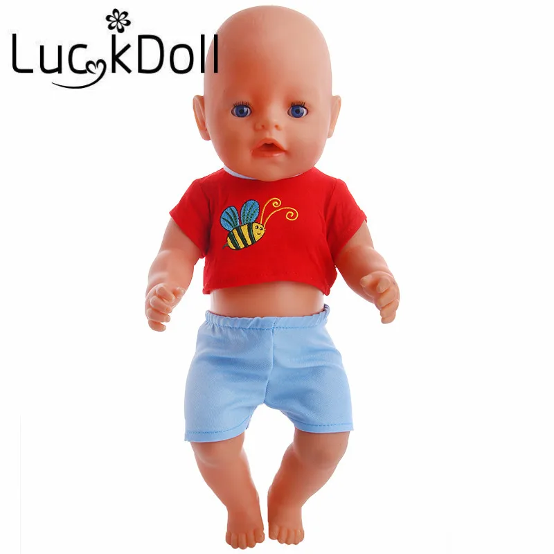 Шорты LUCKDOLL Red кроп-топ для куклы 18 дюймов или 43 см аксессуары кукол | Игрушки и