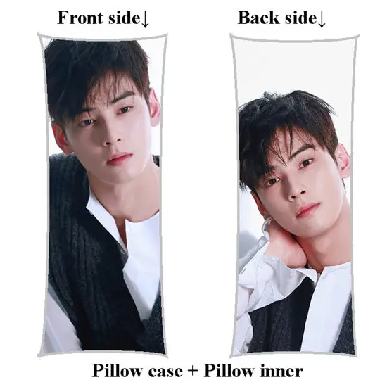 picture Новая Kpop boyfriend Cha EunWoo Длинная Подушка для домашнего тела, включает в себя внутреннюю подарочную подушку для девочек, индивидуальная печать, две стороны - Цвет: picture