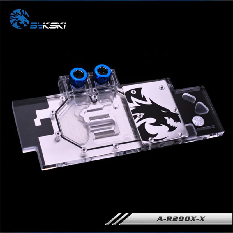 Bykski Full Cover GPU водный блок для VGA Reference All Series Sapphier XFX R9 390X 290X R290 видеокарта A R290X