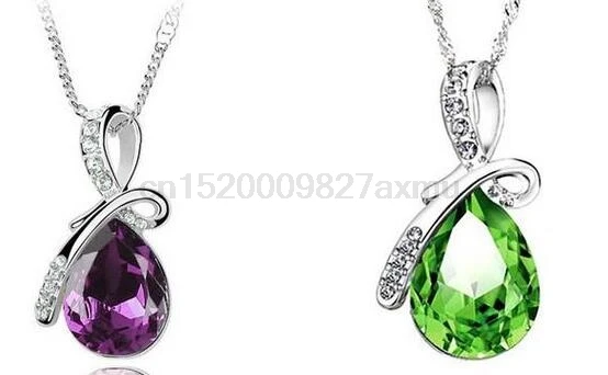 200 шт Австрийские хрустальные подвески в форме капель воды и ожерелья ожерелье