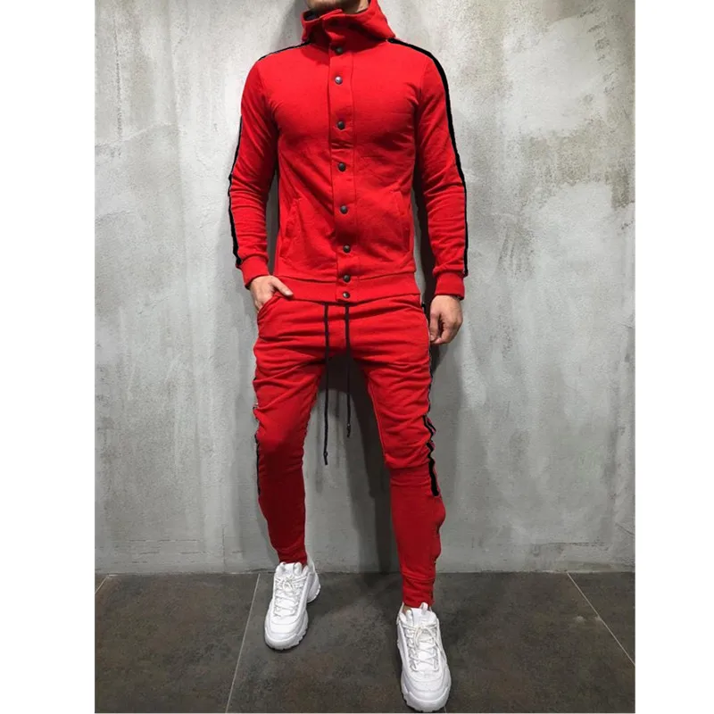 Hot style hooded cardigan men's fashion hip-hop collage casual sports suit | Мужская одежда