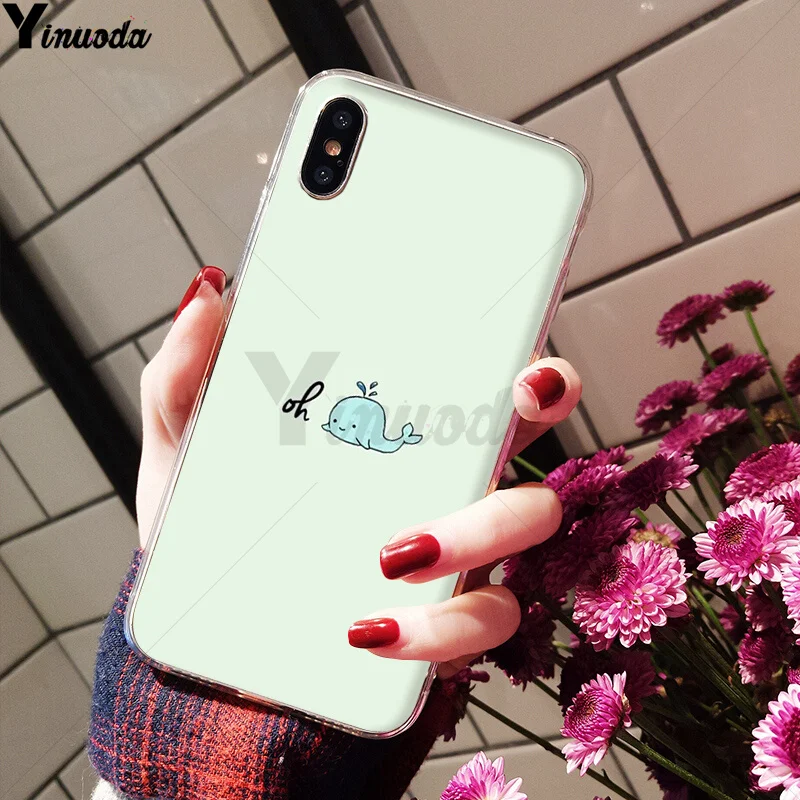 Yinuoda Акула морская рыба Дельфин узор ТПУ мягкий телефон сотовый Чехол для iPhone X XS