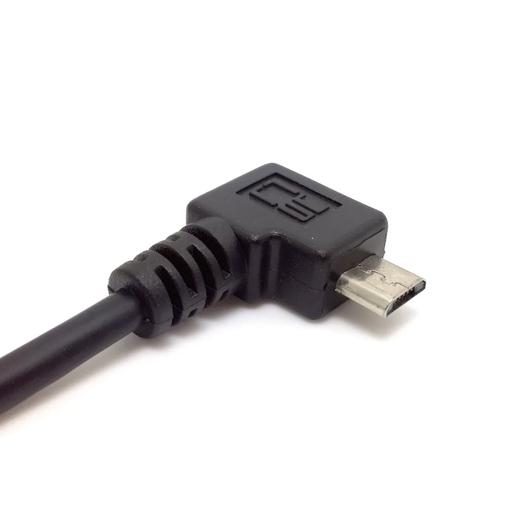 Левый Угловой 90 градусов Micro USB штекер к 2 0 USB2.0 зарядный кабель для передачи данных