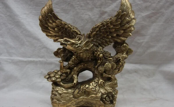 Песня voge gem S1243 9 Китайская народная Изысканная медная бронза фэн-шуй awing Fly Eagle