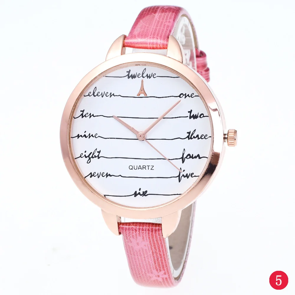 Женские часы с простым циферблатом бахромой студенческие цифровые кожаным