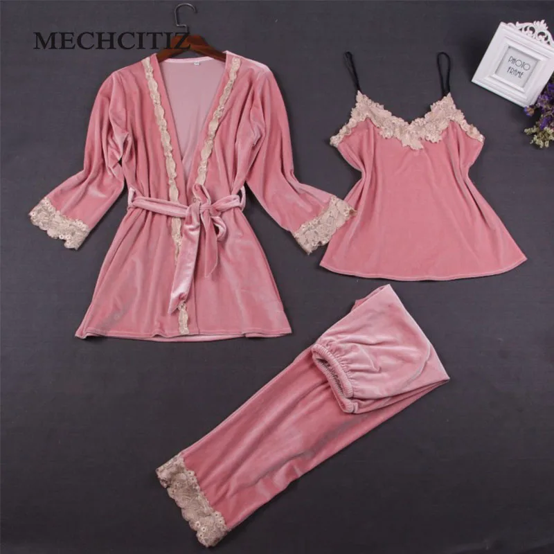 Пижама MECHCITIZ 3 шт. пижама для осени и зимы|sexy pajama sets|pajama setspajamas long sleeve |