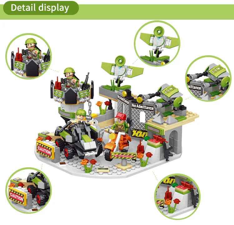 Городской военный аксессуар армейский солдат оружие строительные блоки 323 шт. DIY