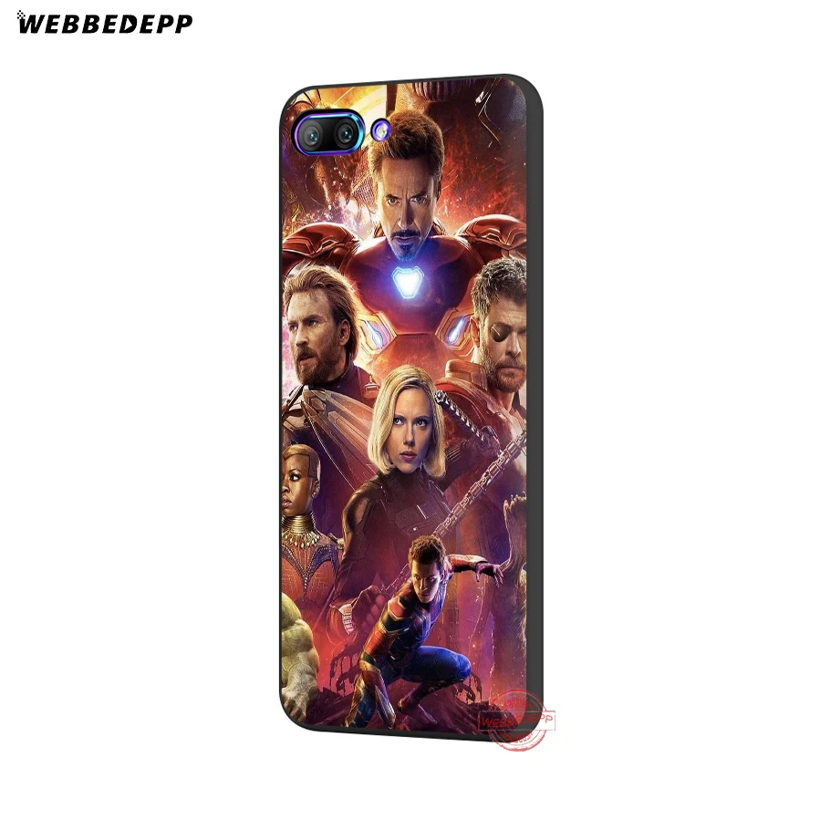 WEBBEDEPP мягкий чехол с капитаном Америка Железным человеком для Honor 20 10 9 9X 8 Lite 8C 8X 7X 7C