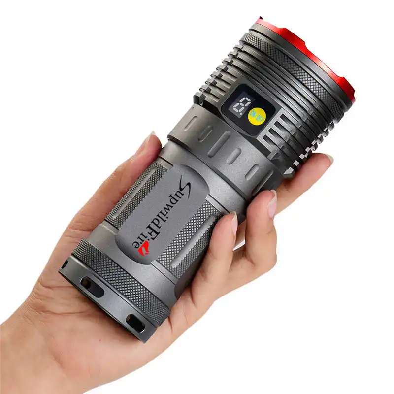 Supwildfire 35000LM 12 x XM L T6 светодиодный цифровой дисплей для охоты Flashligt lanterna LED t6 фонарик