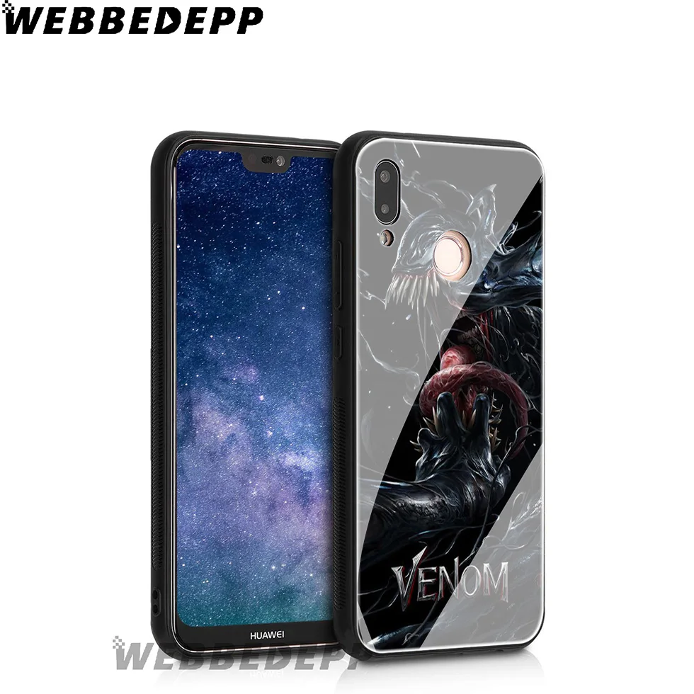 WEBBEDEPP Venom Movie Tempered Glass Case for Huawei Mate 20 P20 P10 P Smart 2019 2018 &amp Honor 10 9 8X 7A Lite Pro |