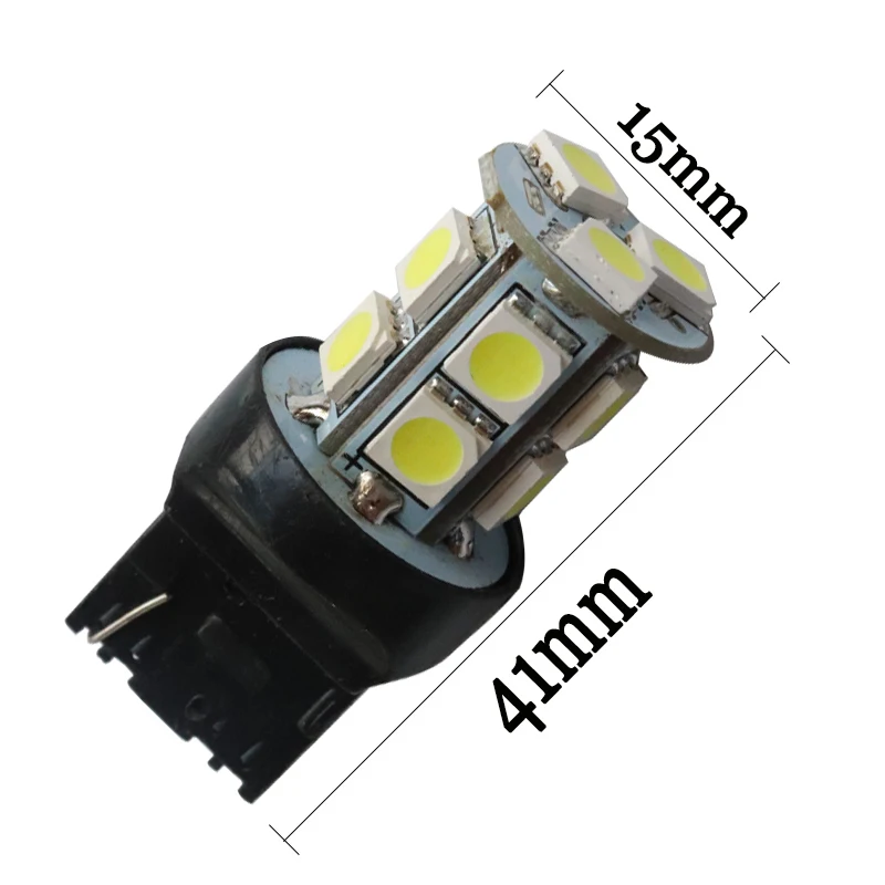 10 шт. Автомобильные светодиодные лампы T20 7443 W21/5 Вт 7440 13 smd 5050 13smd стоп-сигнал