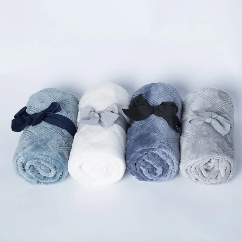 Baby Blankets Newborn 3D Flannel Baby Swaddle Wrap Baby Boy Girl Blanket Solid Bedding Set Infant Stroller Cover Kids Blanket