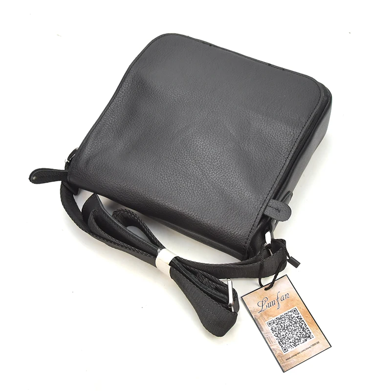 Мужская Наплечная Сумка из натуральной кожи для iPad Mini Милая Черная мягкая сумка