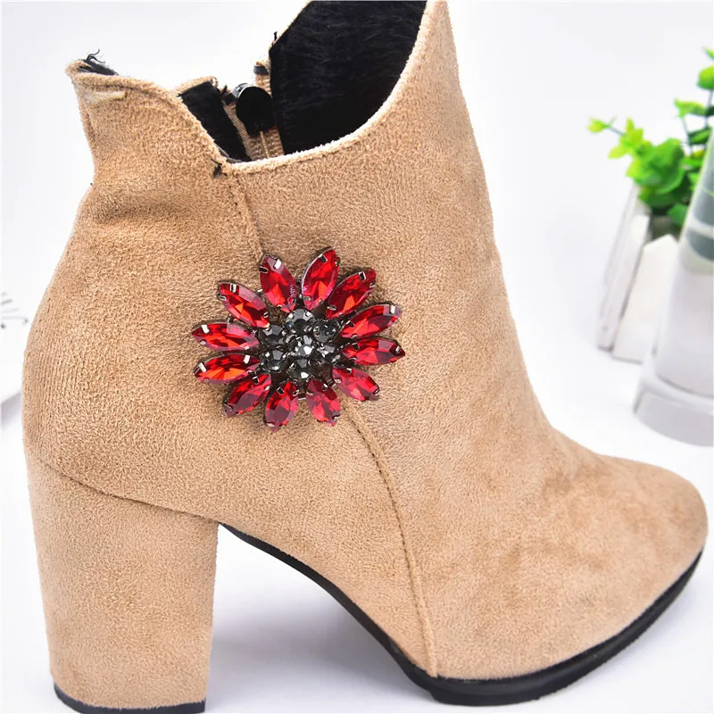 4.8Cm Rhinestone Applique Shiny Gorgeous Ab Glass Crystal Buckle Diy Bridal Boutonniere Sew On Patches Garment Shoes Dress Bags | Дом и сад