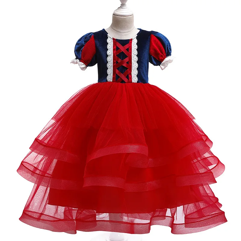 Children Girl Snow White Dress for Girls Prom Princess Kids Gifts Party Clothes Fancy Teenager Clothing Long Puffy | Детская одежда и