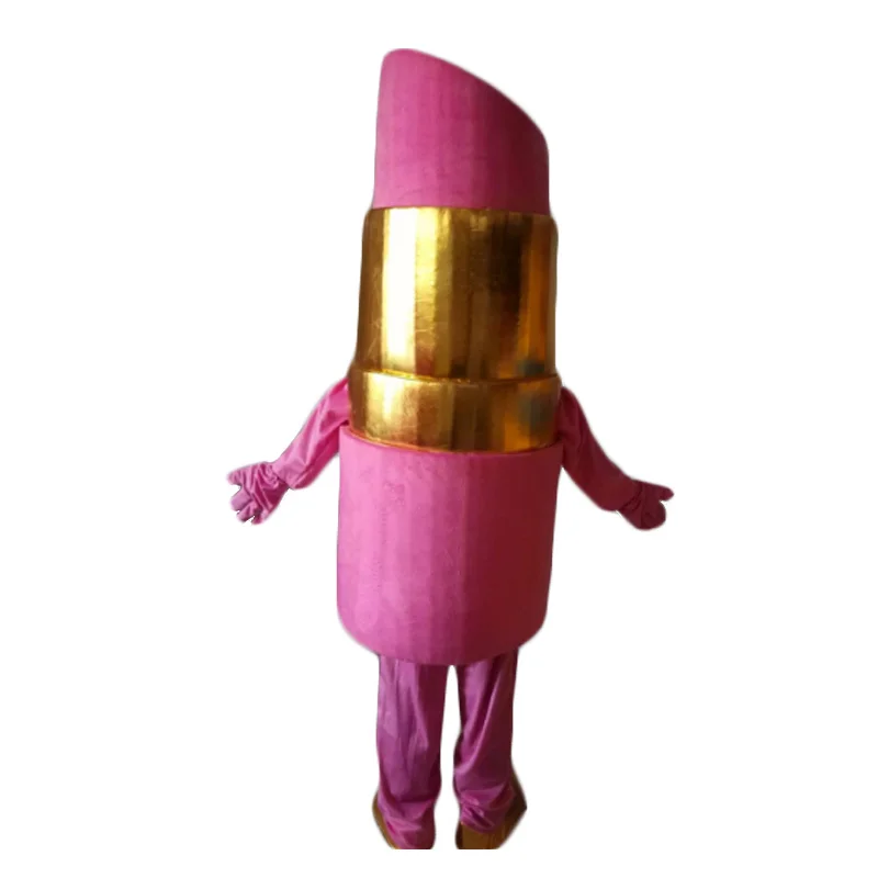 

Pink lipstick mascot costume, makeup mascot for adult fancy dress with free shipping
