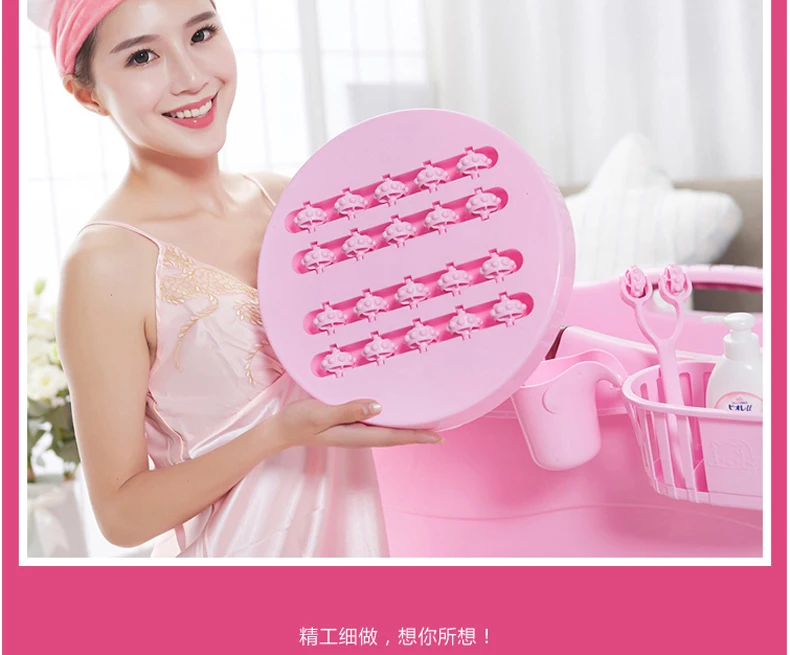 Ванна бочка для взрослых Бытовая пластиковая Ванна очень большая толстая Ванна Двойная ванна откидная Ванна бочка Складная