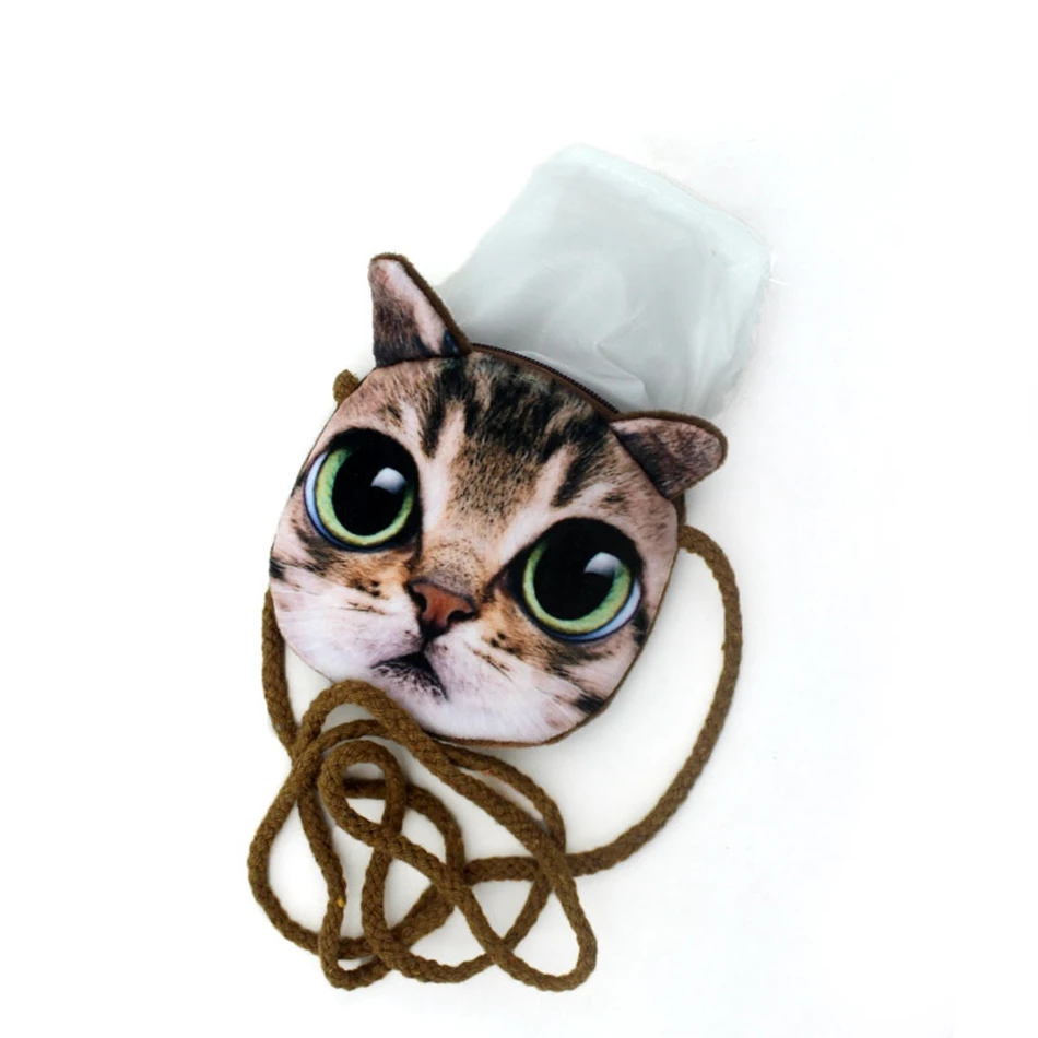 Кошелек ALIEME для мелочи с 3D рисунком милая миниатюрная сумочка кошкой детский