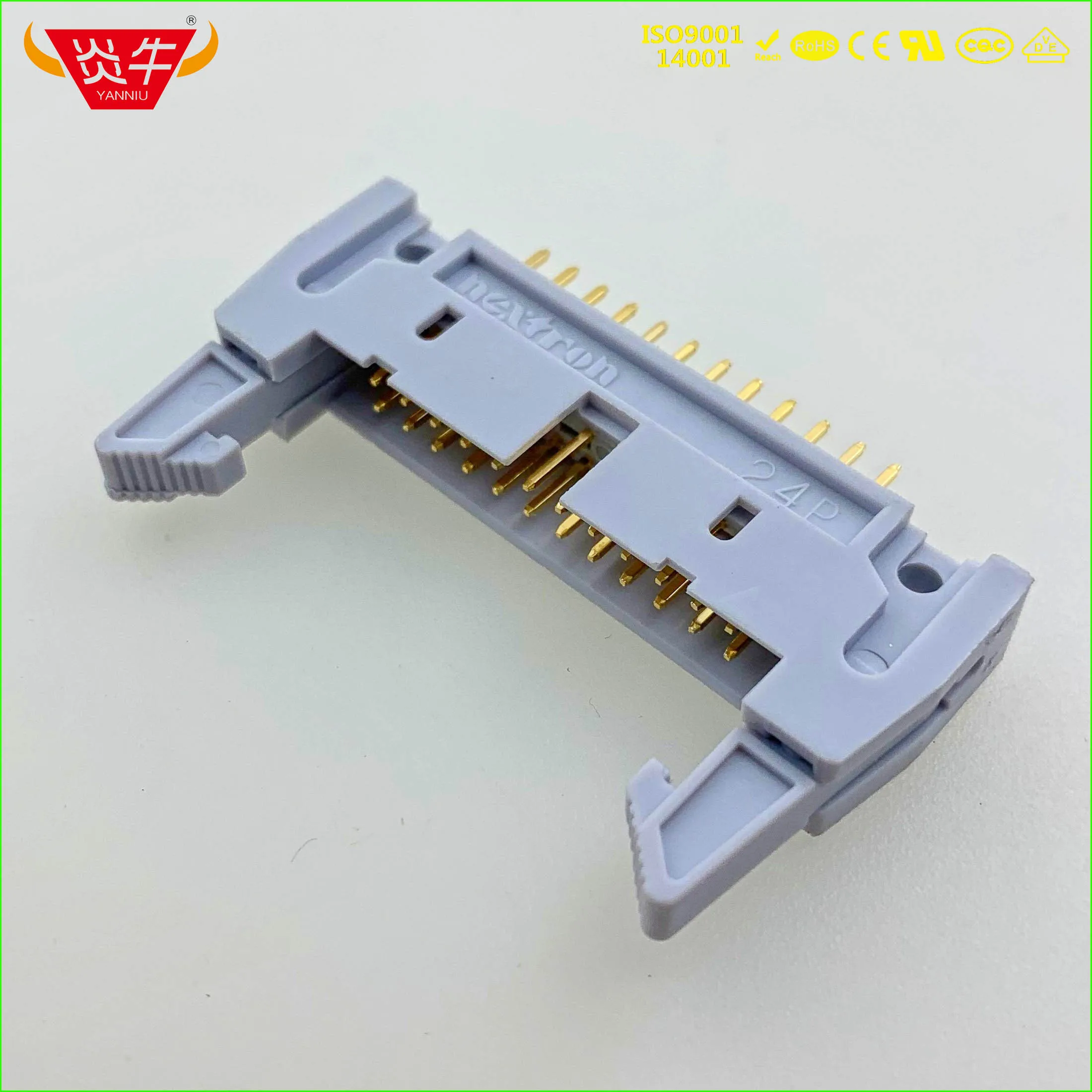 DC2 24P IDC SOCKET BOX 2 54 мм Шаг эжектор заголовок прямой разъем 2*12P 24PIN контактная часть