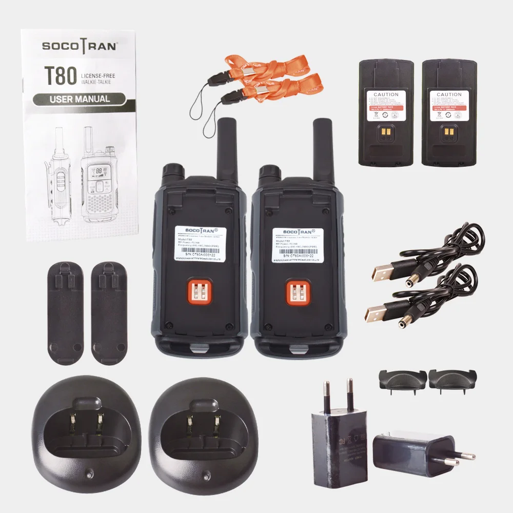 Перезаряжаемая безлицензионная рация FRS/GMRS на дальнем расстоянии 2-Way радио 0,5 Вт 22CH VOX код конфиденциальности аккумуляторная батарея пара