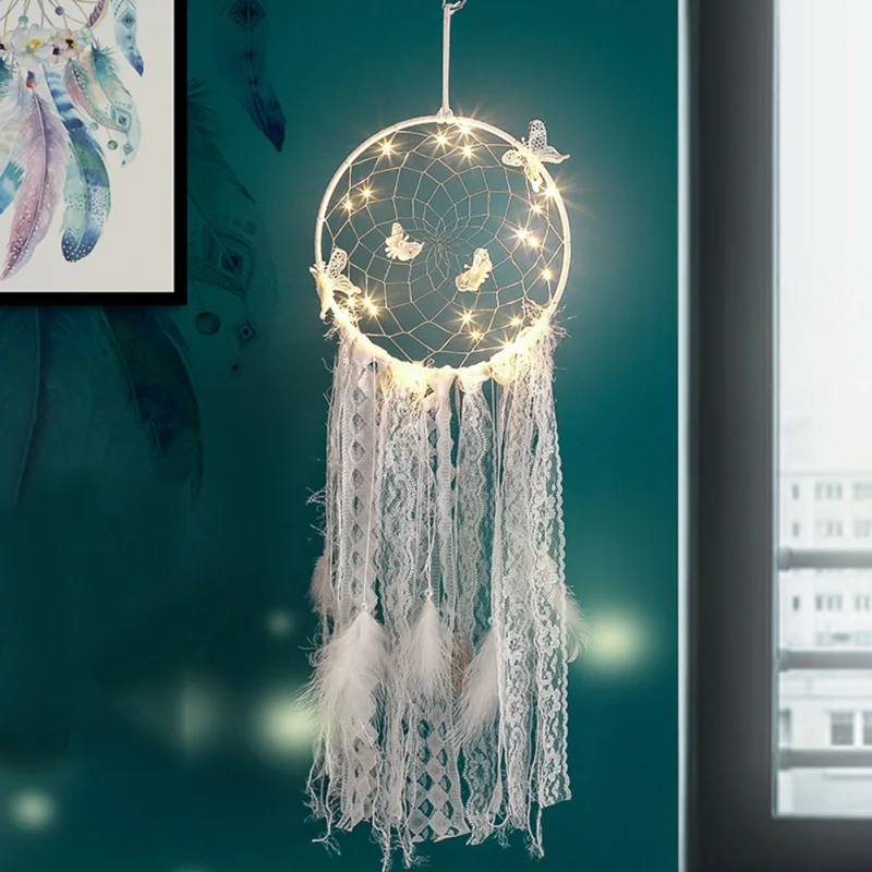 Детская комната Ловец снов светящийся светильник Ловец снов для детской комнаты украшение на стену поделки подвески для свадьбы