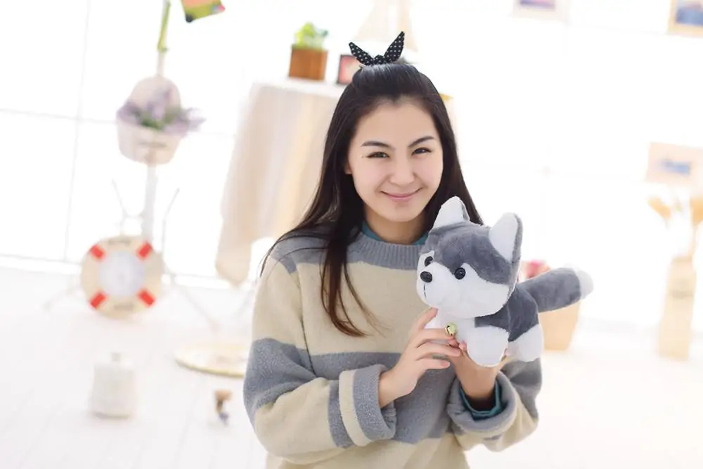 Распродажа 18 см Kawaii симуляция хаски собака плюшевые детские игрушки подарок для