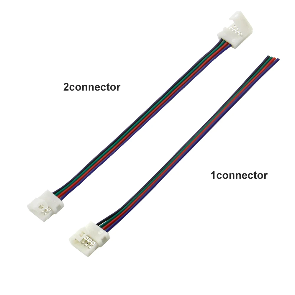 [DBF] 5 шт./лот RGB светодиодные ленты разъем 4pin 10 мм Бесплатный сварочный разъем для No-Водонепроницаемый 5050 RGB светодиодные ленты