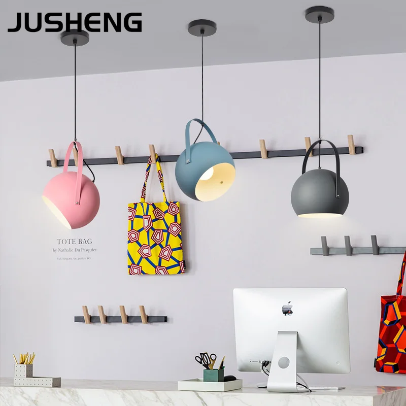 JUSHENG современный светодио дный подвесные светильники Красочные столовая