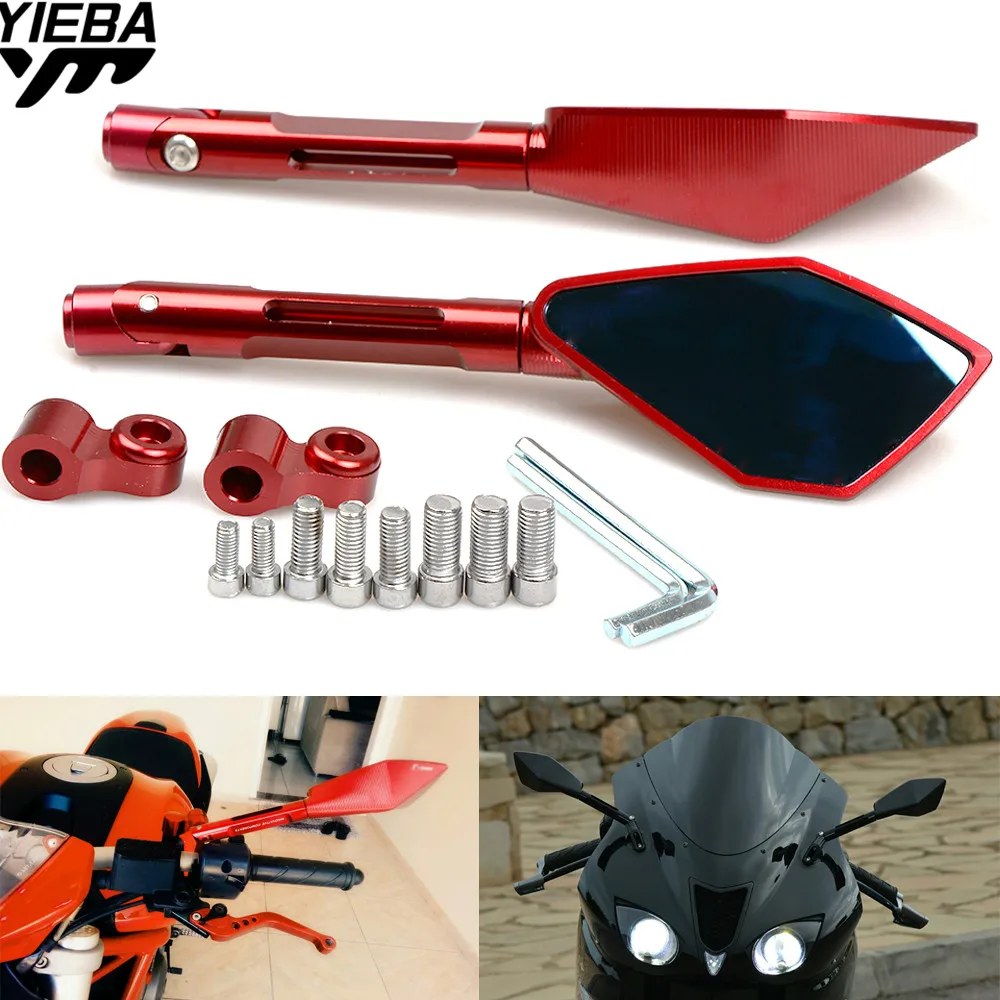 Мотоциклетные зеркала с ЧПУ боковые заднего вида для ducati monster 696 S4R 09-14 Hypermotard 796 yamaha