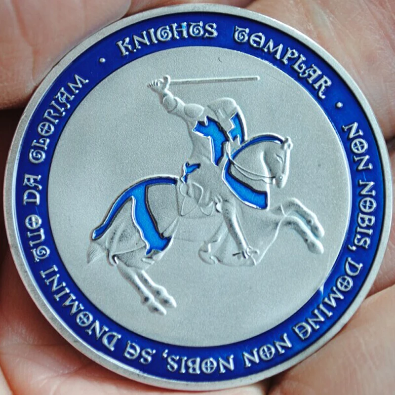 9 шт. серебряный меч рыцаря темплар Европейская золотая медаль сувенир Pauperes