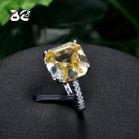 be 8 new fashion aaa cubic zircon rings unique yellow color square shape rings for women fashion jewelry r145