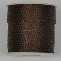 3mm dk coffee rattail stain twisted twine nylon cord30mroll jewelry findings macrame rope bracelet string cords
