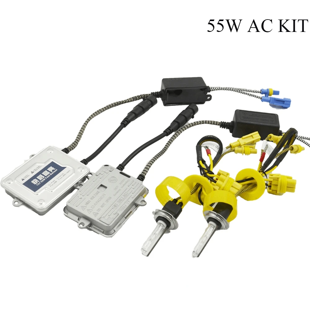 55 Вт AC hid ксеноновый комплект балласт hid конверсионный комплект ксенон балласт ксеноновая лампа белый цвет 6000 К Автомобильная фара авто лампа h1 h7 h8