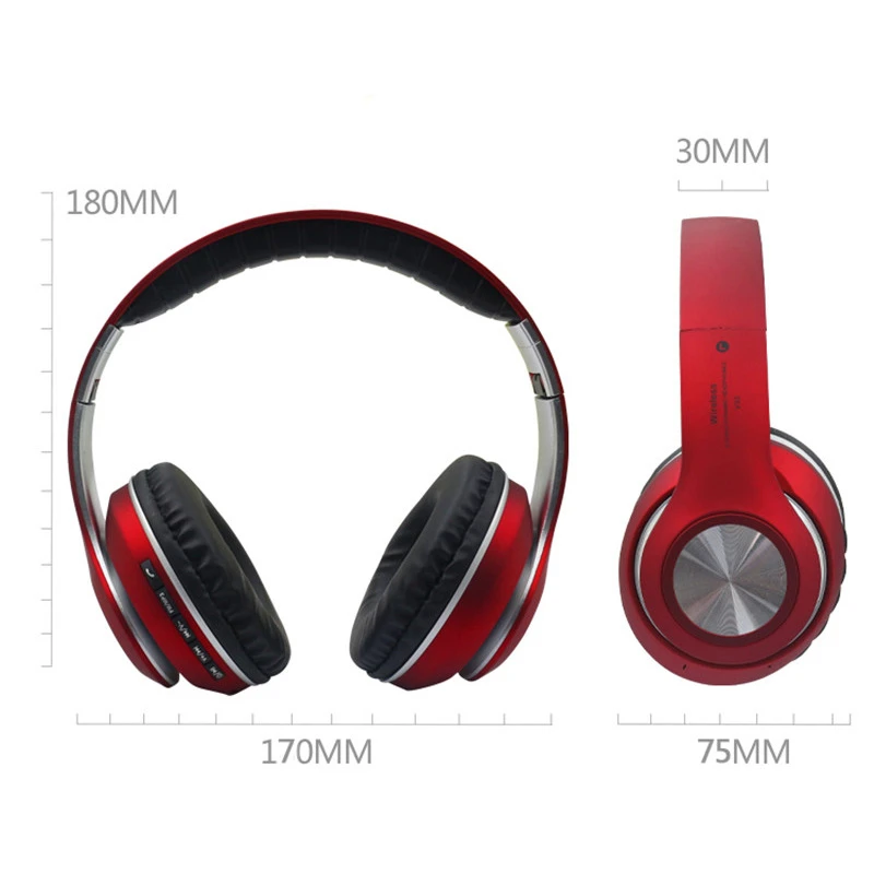 Shengtena Беспроводной гарнитура Bluetooth наушники складные С микрофоном Поддержка TF