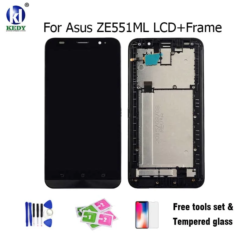 Оригинальный качественный ЖК дисплей для Asus Zenfone 2 ZE551ML Z00AD панель сенсорный экран