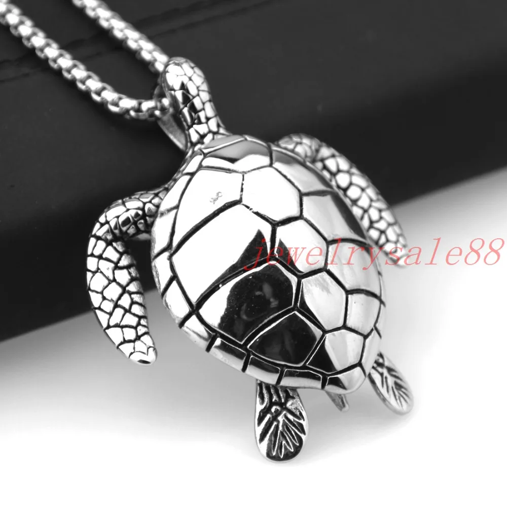 Очаровательный мужской кулон в виде морской черепахи из нержавеющей стали