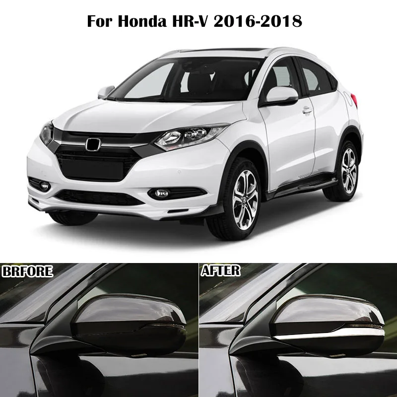 Для Honda HR-V HRV хромированная боковая зеркальная крышка, защита от царапин, накладка, рамка, литье, украшение, Стайлинг