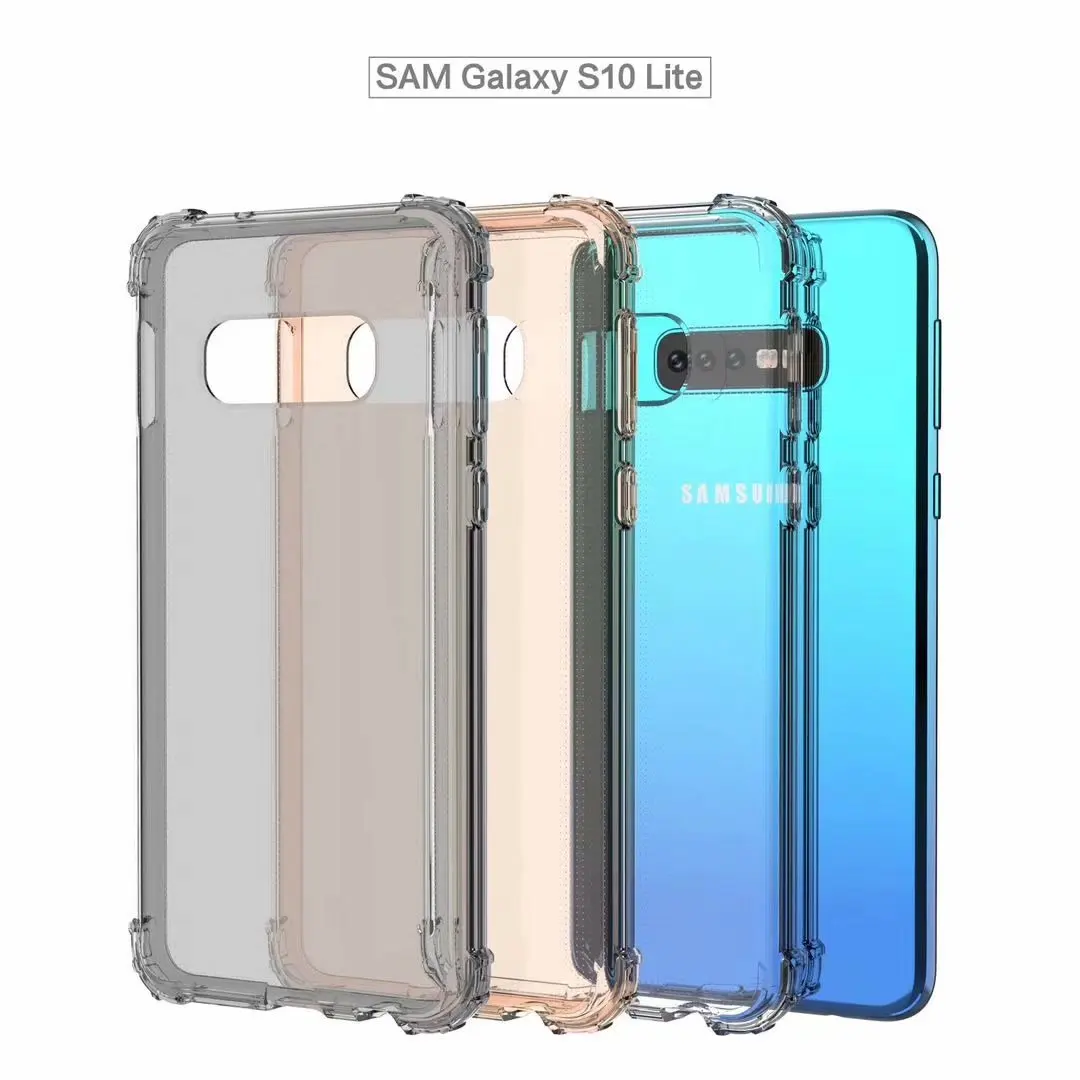Противоударный бампер Силиконовый ТПУ чехол для Samsung S10 Plus прозрачная броня