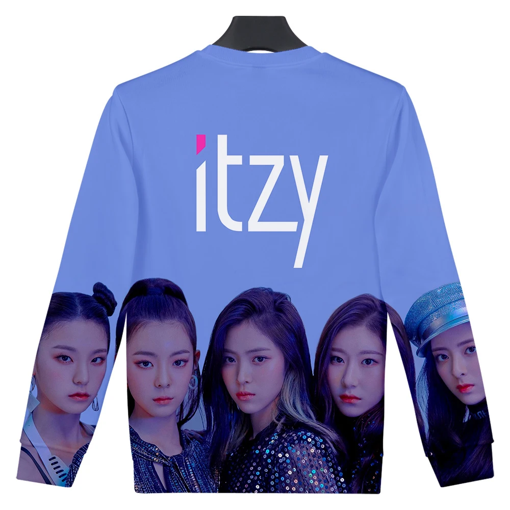 ITZY YUNA RYUJIN CHAERYEONG LIA YEJI/Популярная Повседневная футболка с длинными рукавами
