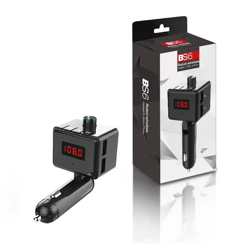 VODOOL B6S Bluetooth fm передатчик автомобильный комплект громкой связи стерео аудио